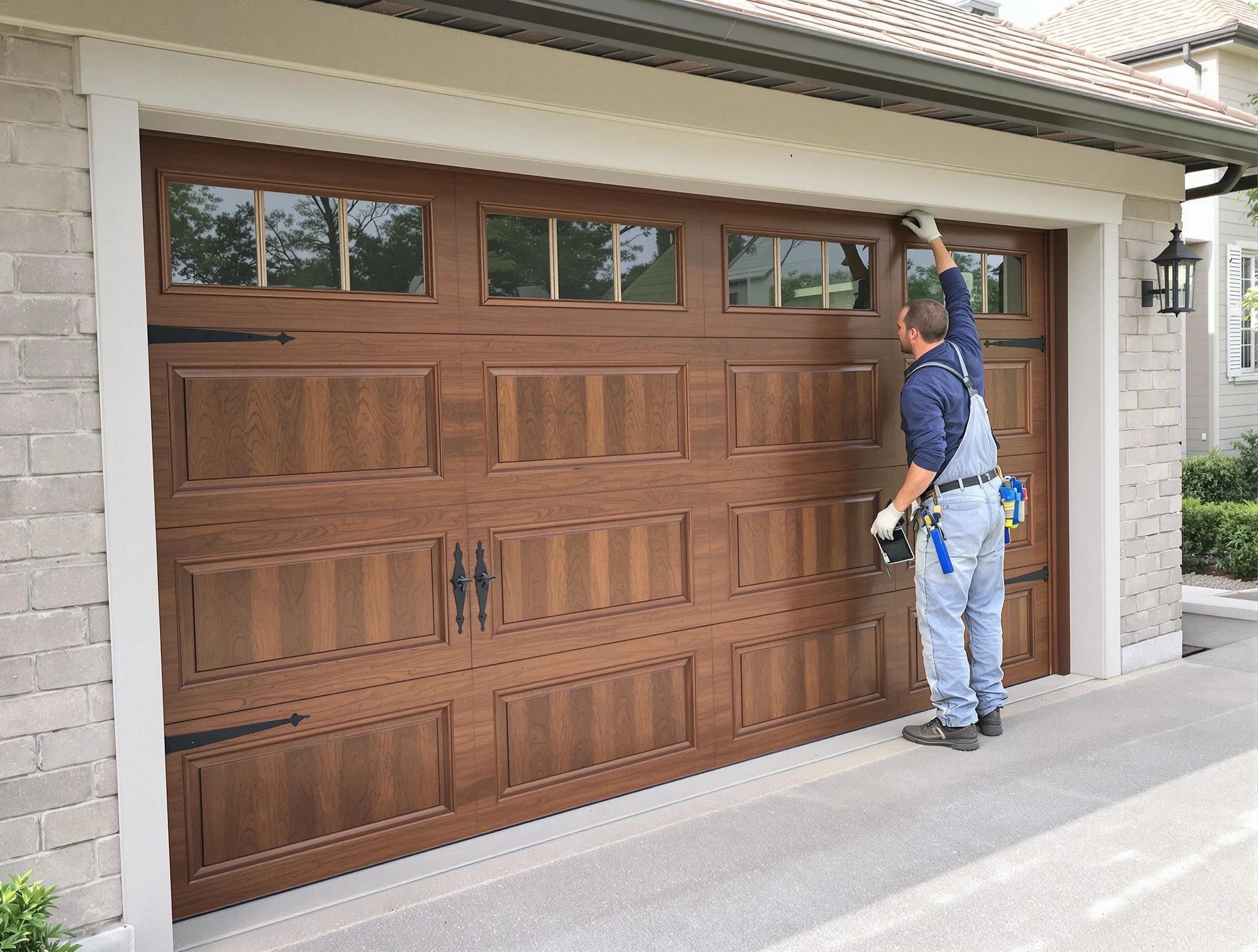 Custom garage door showcase by Westminster Garage Door Repair in Westminster