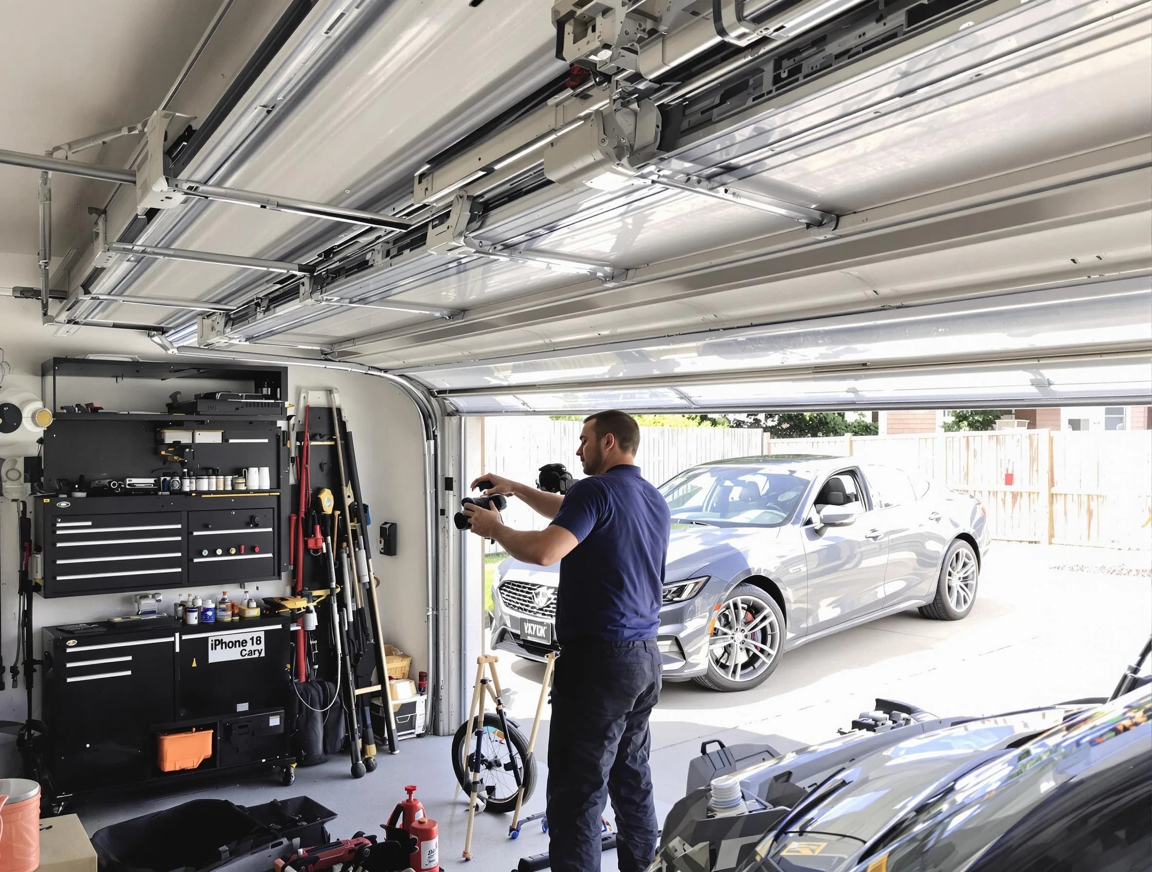 Westminster Garage Door Repair technician fixing noisy garage door in Westminster
