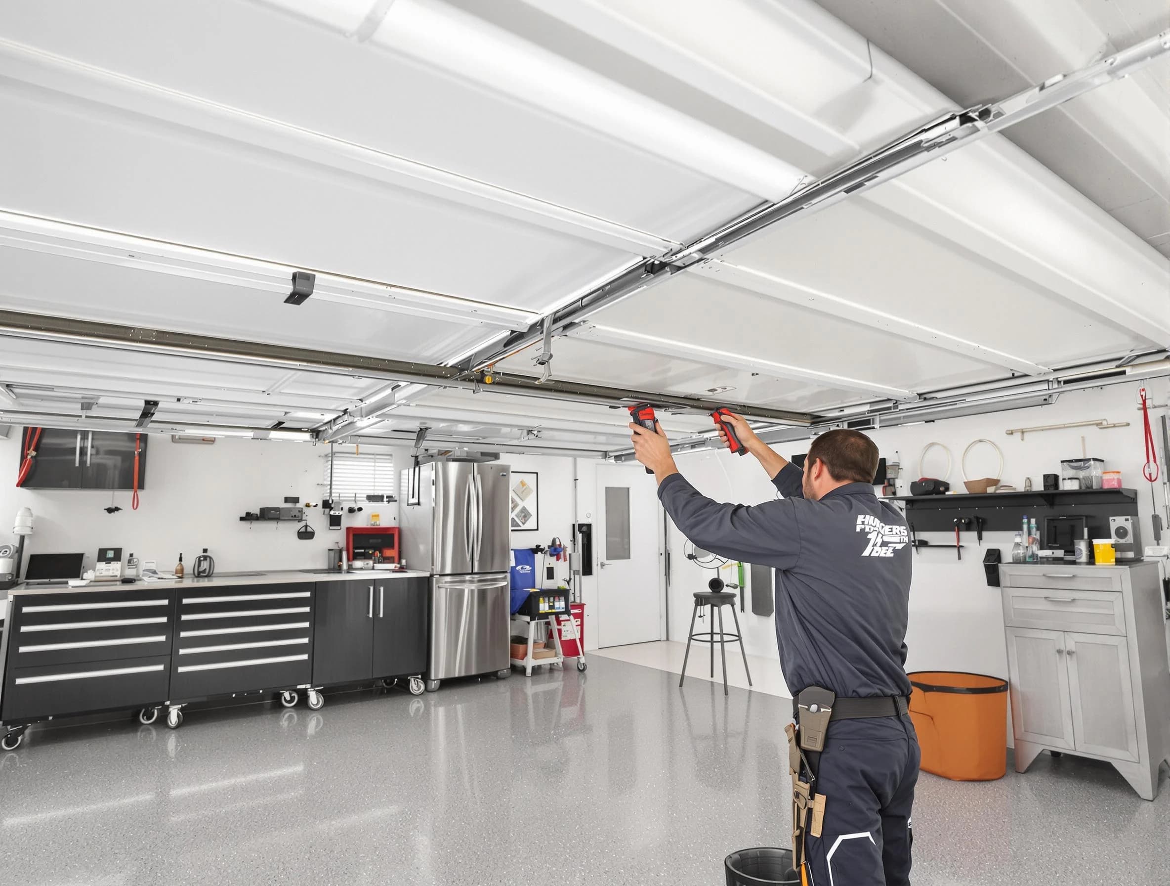 Overhead garage door repair service by Westminster Garage Door Repair in Westminster