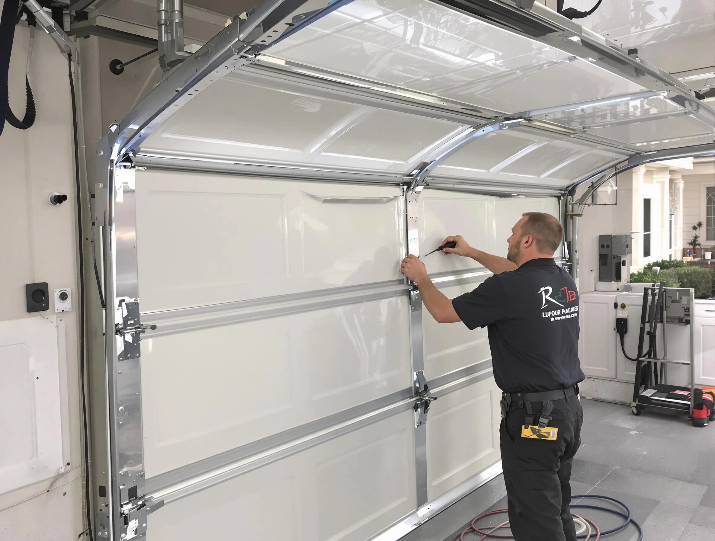 Westminster Garage Door Repair professional performing panel repair in Westminster