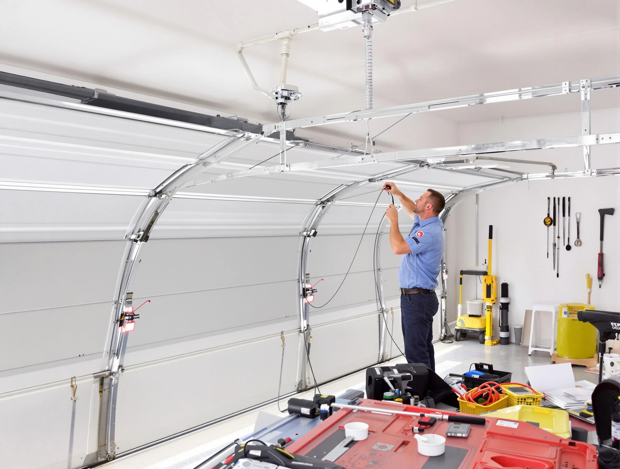 Garage door cable repair service by Westminster Garage Door Repair in Westminster