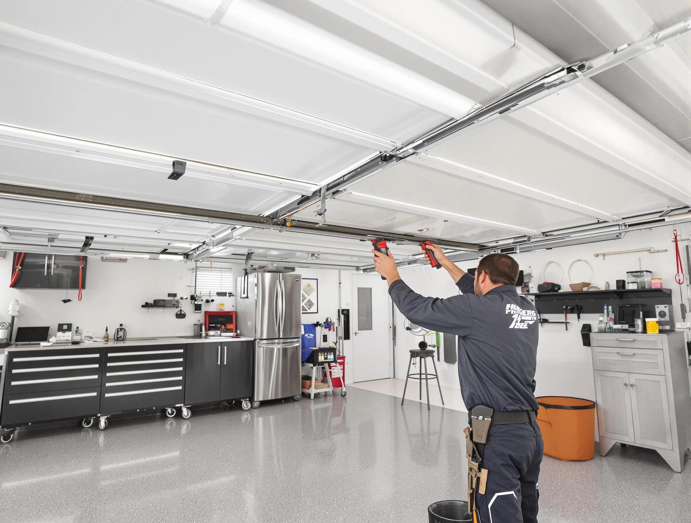 Overhead garage door repair service by Westminster Garage Door Repair in Westminster